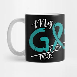 PCOS Awareness My God Is Stronger - In This Family No One Fights Alone Mug